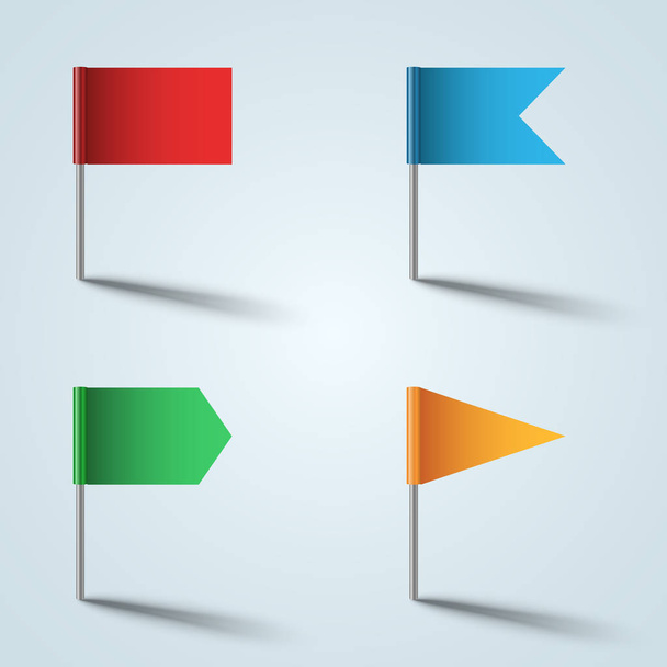 pin vector - flag color icon on the grey background - Vektori, kuva