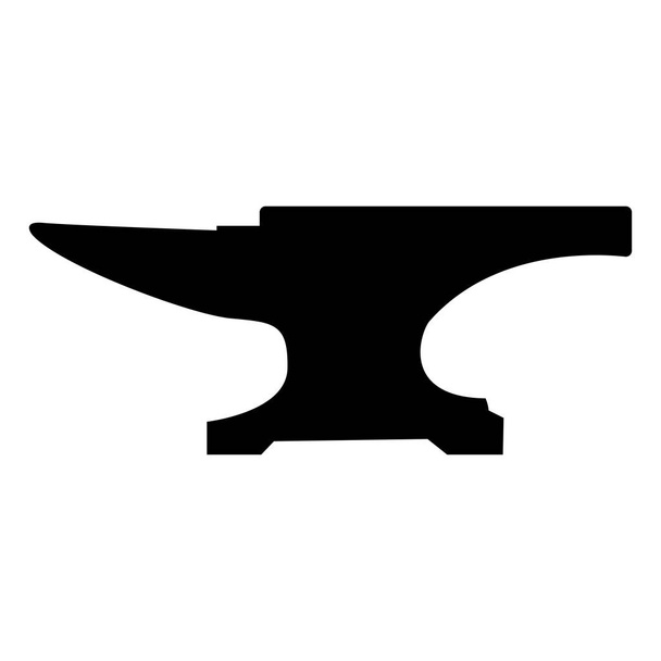 Anvil block black color icon . - Vector, Image