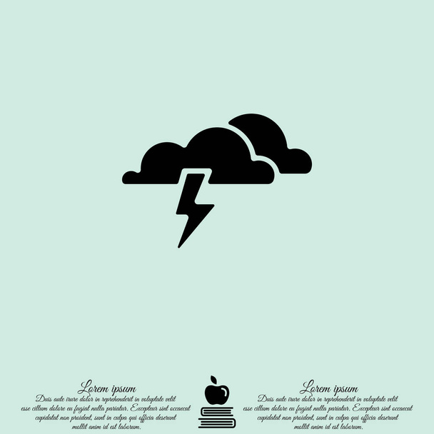 Ikona webové bouřkové mraky - Vektor, obrázek