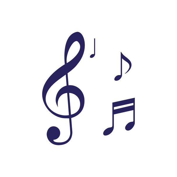 Icono de notas musicales
 - Vector, Imagen