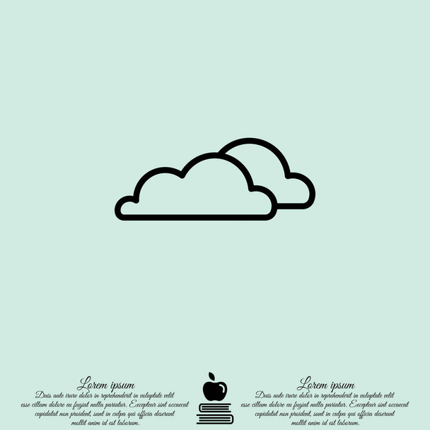 Εικονίδιο Web. Σύννεφα - Διάνυσμα, εικόνα