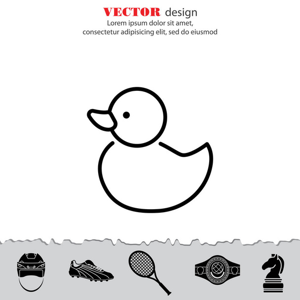 Rubber duck, baby toy - Vector, Image
