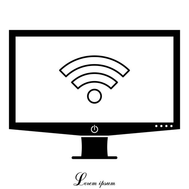 Ícone plano Wi-fi
 - Vetor, Imagem