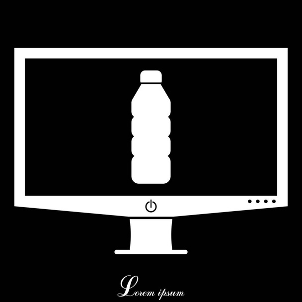 Ikona čáry plastová láhev - Vektor, obrázek