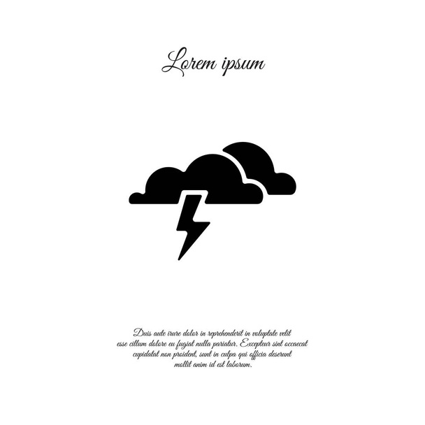 Icono Web de Thunderclouds
 - Vector, Imagen