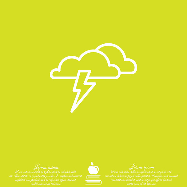 Icono Web de Thunderclouds
 - Vector, imagen