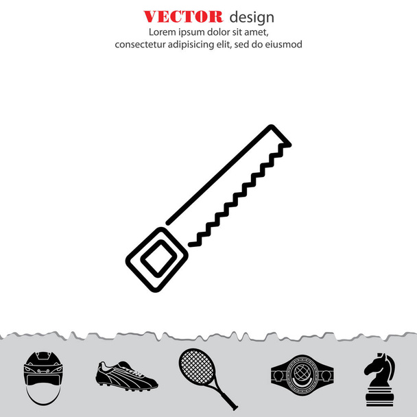 Saw flat icon - Vector, Image