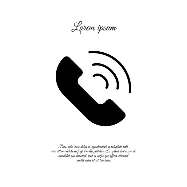 Εικονίδιο κλήση με το ακουστικό του τηλεφώνου - Διάνυσμα, εικόνα