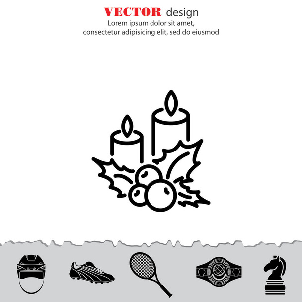 Icono de vela de Navidad
 - Vector, imagen