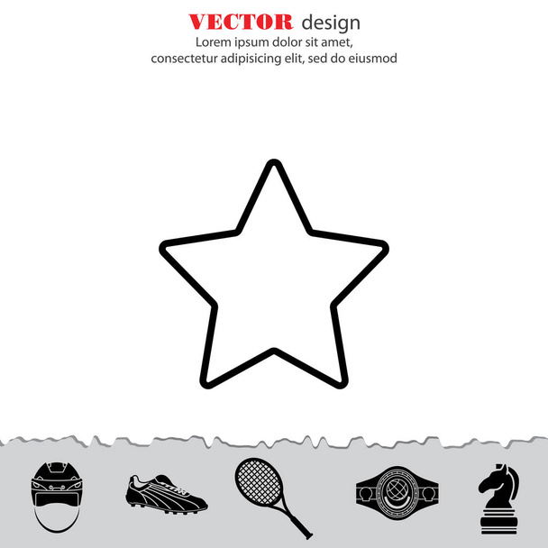 Web lijn sterpictogram - Vector, afbeelding