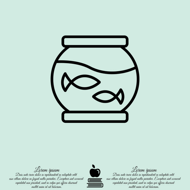 Symbolbild für Aquarium-Webseite - Vektor, Bild