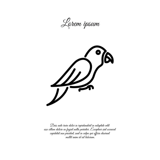 Papoušek ploché ikony - Vektor, obrázek