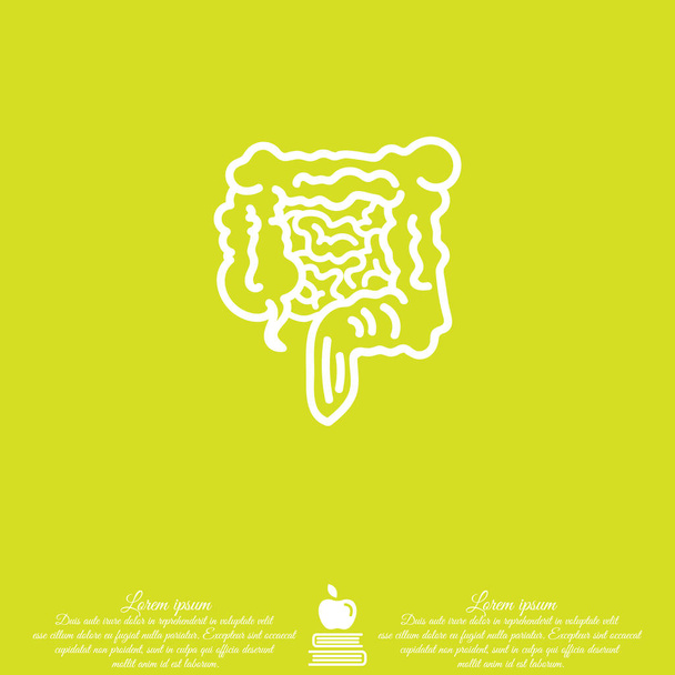 人間の腸のアイコン - ベクター画像
