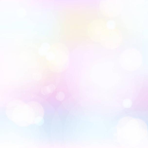 romantische Pastell rosa blau gelb gefärbte Bokeh-Effekt-Vektor Hintergrund - Vektor, Bild