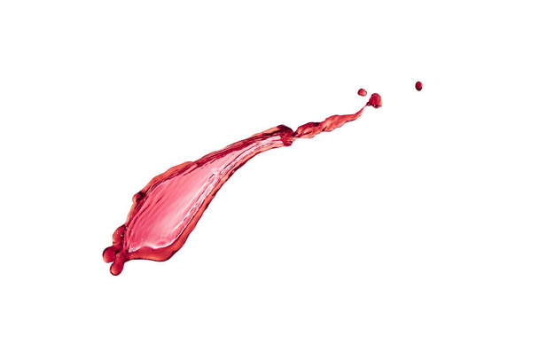 Isolated red splash over white background - Photo, Image