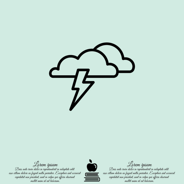 Web icon of Thunderclouds - Vector, Image