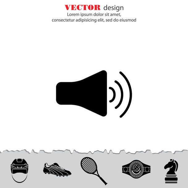 Diseño del icono del megáfono
 - Vector, Imagen