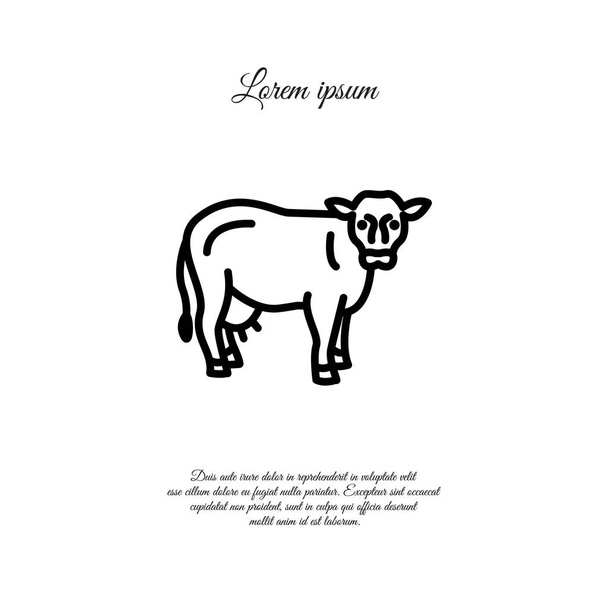 Icono web de vaca
 - Vector, imagen