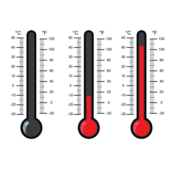 thermometer pictogram op witte achtergrond vector  - Vector, afbeelding
