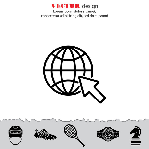 Design der Globus-Ikone. - Vektor, Bild