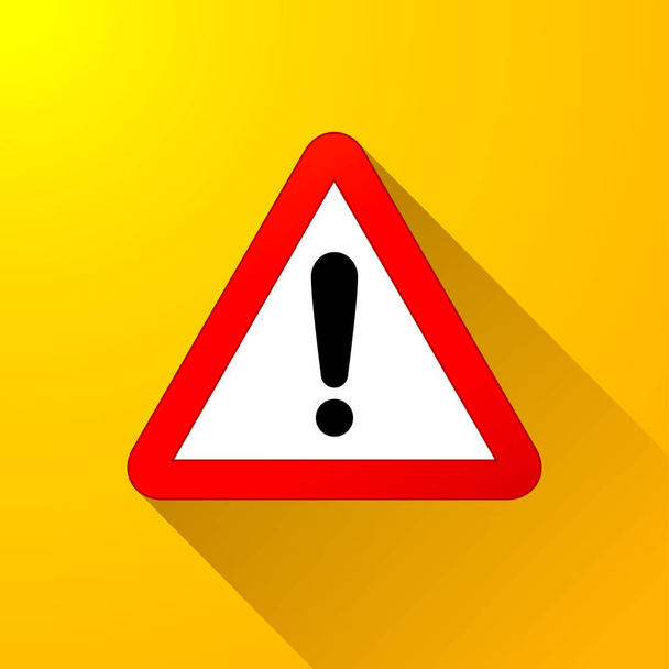 señal de advertencia sobre fondo amarillo
 - Vector, Imagen