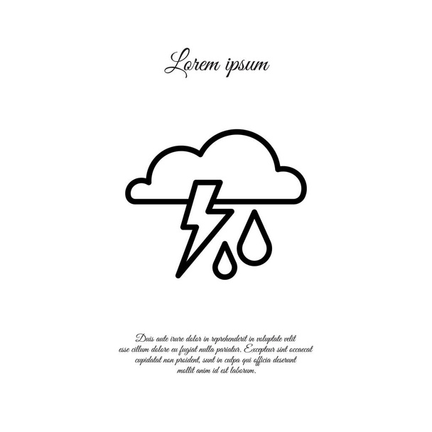 storm, clouds, and rain - Vector, Image