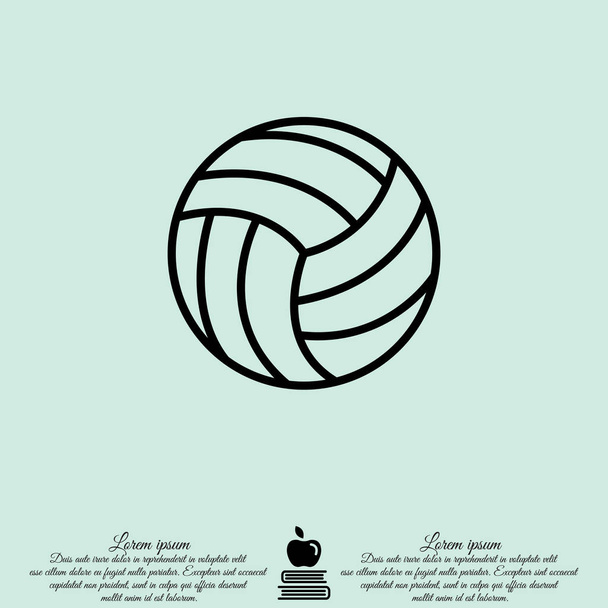 Icono de pelota de voleibol
 - Vector, imagen