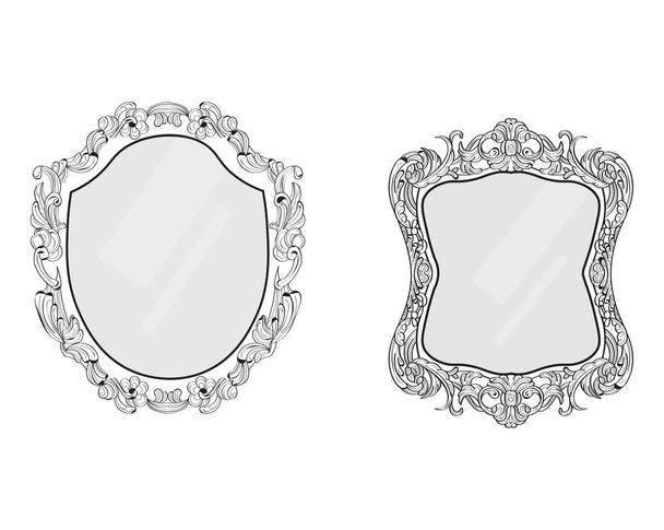 Specchio decorato o cornice fotografica. Sfondo vettoriale
 - Vettoriali, immagini