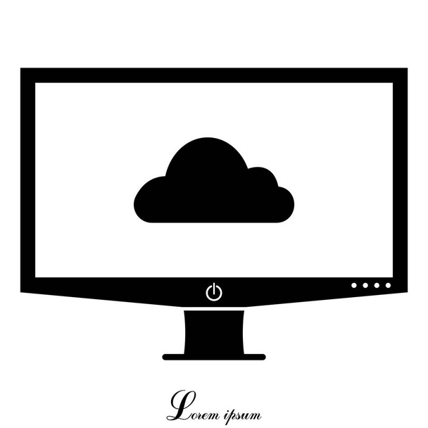 ícone web nuvem
 - Vetor, Imagem