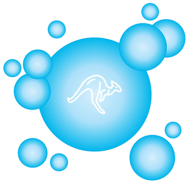 Icona della linea web del canguro
 - Vettoriali, immagini