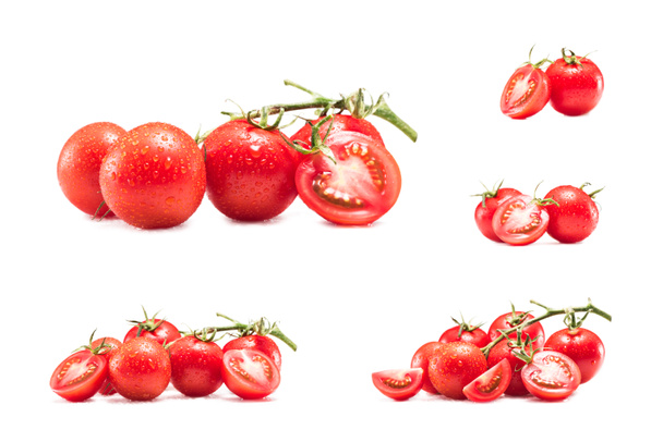 collectie van cherry tomaten - Foto, afbeelding