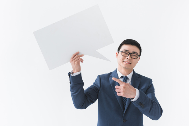 asian businessman with blank card - Photo, Image