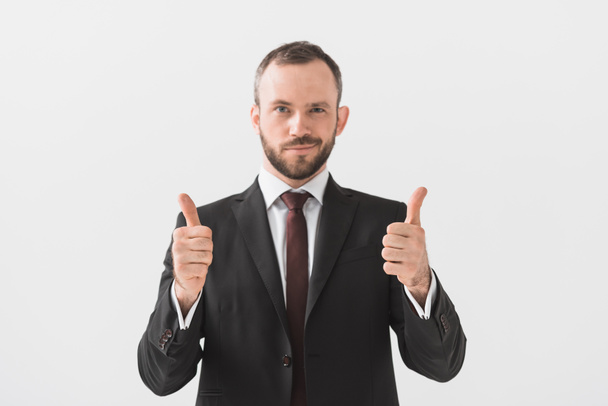 businessman showing thumbs up - Photo, Image