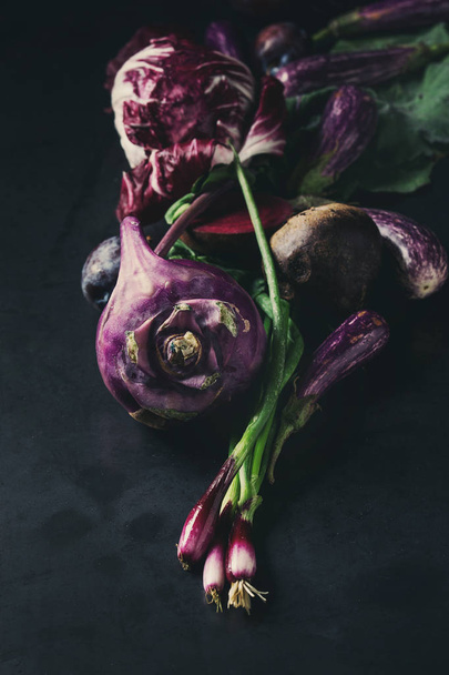 Sortiment zeleniny fialové - Fotografie, Obrázek