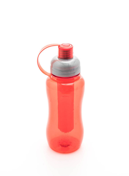 red plastic water bottle or  canteen - Φωτογραφία, εικόνα
