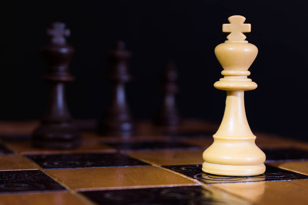 Chess photographed on a chess board - Фото, зображення