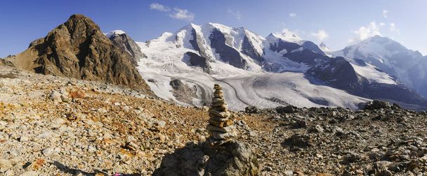Horské pásmo "Diavolezza" ve švýcarských Alpách, Engadin, Graubünden - Fotografie, Obrázek