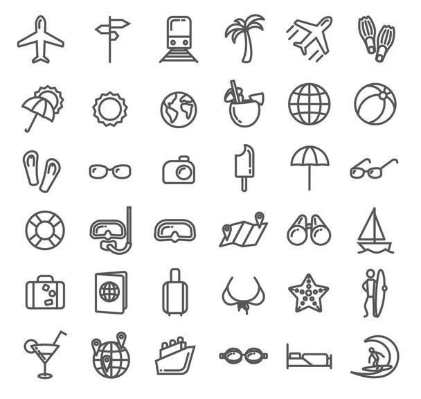 Set di icone del profilo delle vacanze estive
 - Vettoriali, immagini