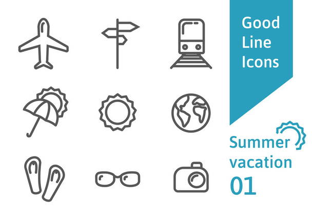 Set di icone per le vacanze estive 01
 - Vettoriali, immagini