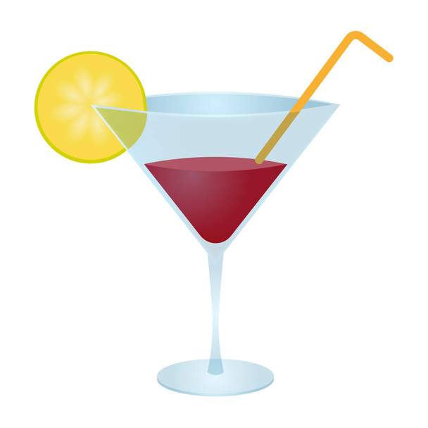 Vector glass of cosmopolitan cocktail - ベクター画像