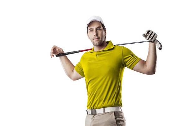 Golf Player in a yellow shirt - Фото, зображення