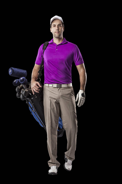 Golf Player in a pink shirt - Foto, imagen