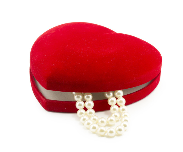 red gift box for jewelry - Zdjęcie, obraz