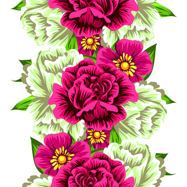 Бесшовный цветочный узор  - Вектор,изображение