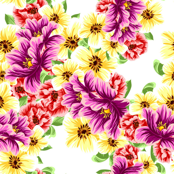 colorful tender flowers - Wektor, obraz