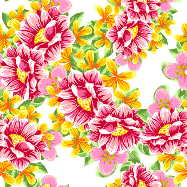 colorful tender flowers - Vector, imagen