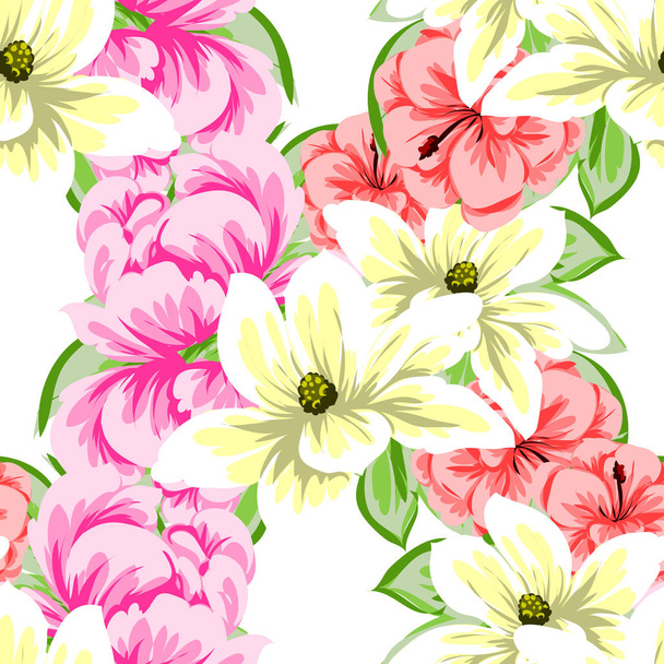 colorful tender flowers - Vector, afbeelding