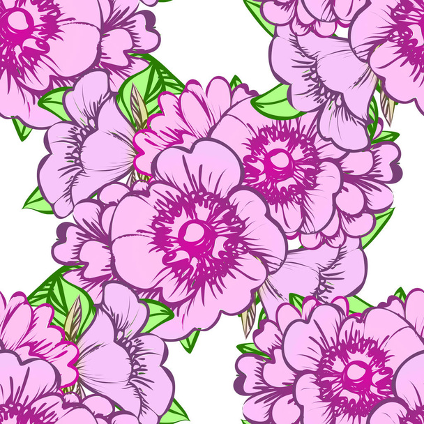 colorful tender flowers - Vector, afbeelding