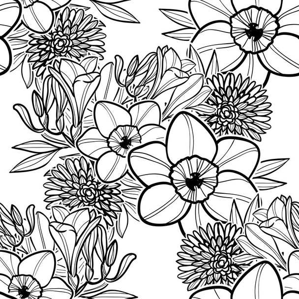 seamless floral pattern  - Vektor, kép