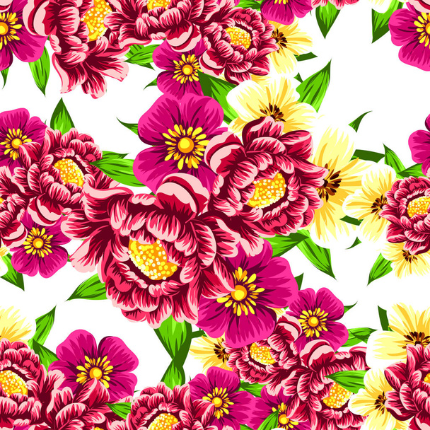 colorful tender flowers - Διάνυσμα, εικόνα